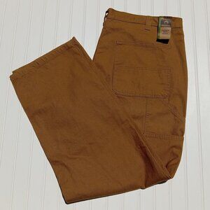 BRAHMA Jeans Mens 42 x 32 Duck Denim Carpenter Pants Relaxed Fit Tan Brown Work